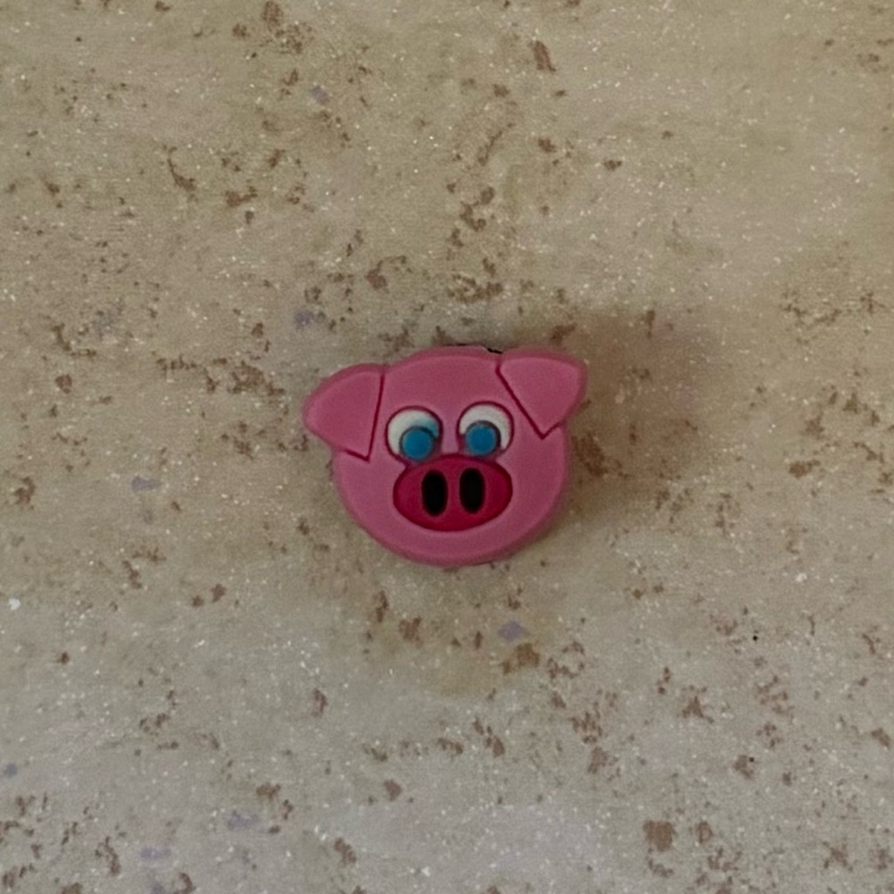 5/$15 CROCS jibbitz shoe charm Pink Pig Face